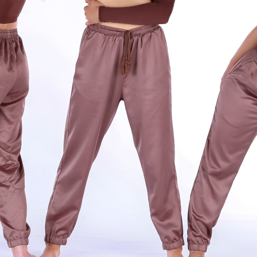 Allegra K AM Taupe/Rose Gold Dance Pants